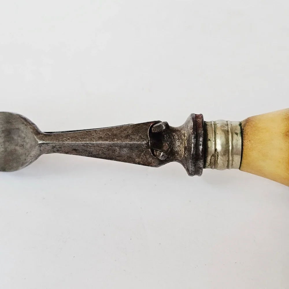 Vintage Joseph and Sons Stag Horn Handmade Antler Fork Carving -‎ M1122